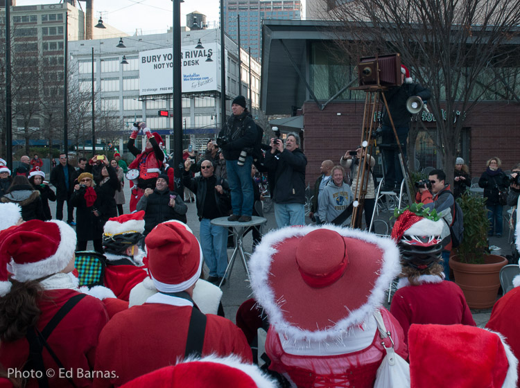 Santa congregating at Pier 84