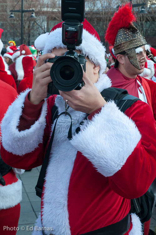 Santa congregating at Pier 84