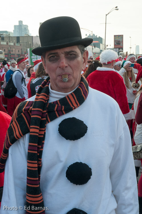 Santa congregating at Pier 84