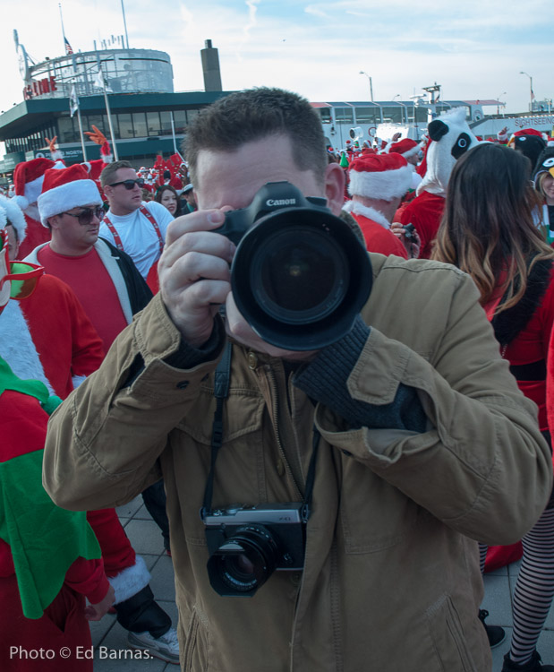 Santa congregating at Pier 84